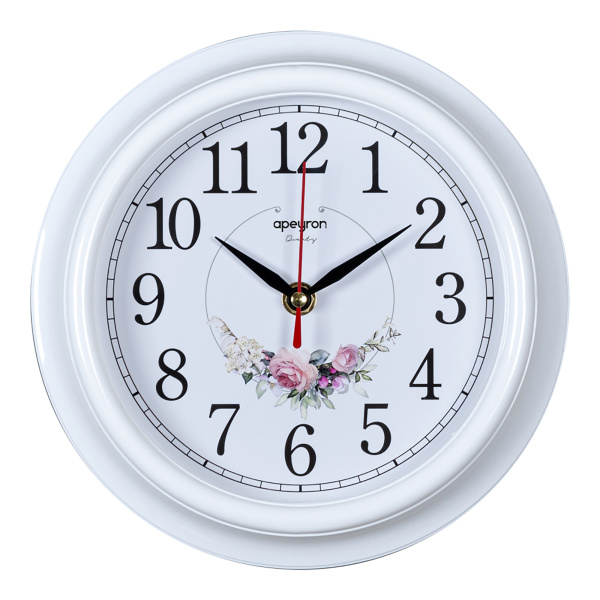 PL213007 Часы настенные, круглые, цвет корпуса белый, пластик, Ø21см, источник питания 1 батарейка АА(в комплект не входит), бесшумный, пла... APEYRON PL213007 Часы настенные, круглые, цвет корпуса белый, пластик, Ø21см, источник питания 1 батарейка АА(в комплект не входит), бесшумный, пла... APEYRON