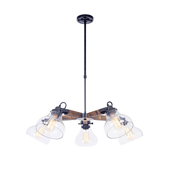 Люстра 5*E27 60Вт Черный IP20 Lorenza FR4171-PL-05-B Freya