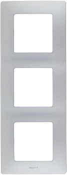 Etika Рамка горизонт/вертик 3-м . алюминий IP20 Legrand