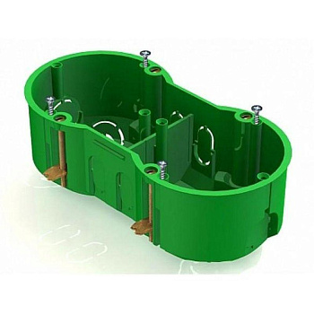 (СНЯТ) Коробка установочная 2-местная,141х70х45мм для скрытого монтажа в полых стенах (с саморез, с металл) CHINT