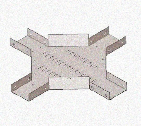 Лоток крестообразный перфорированный КМ 400х50 УТ1,5, оцинкованный лист S1,0