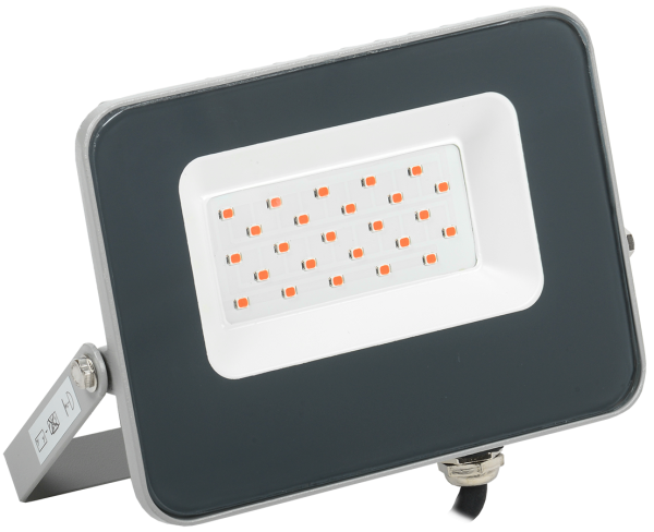 Прожектор светодиодный СДО 07-20R red IP65 серый IEK