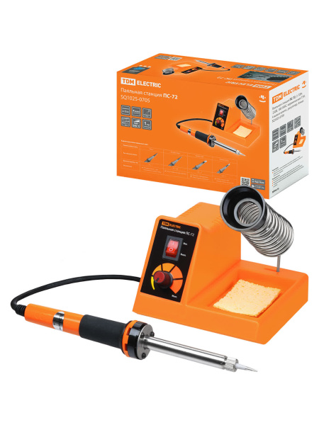 Паяльная станция ПС-72, 2-72Вт, 230В, 160-500С, керамический ТЭН, 4 жала в компл., регулятор, Алмаз Паяльная станция ПС-72, 2-72Вт, 230В, 160-500С, керамический ТЭН, 4 жала в компл., регулятор, Алмаз