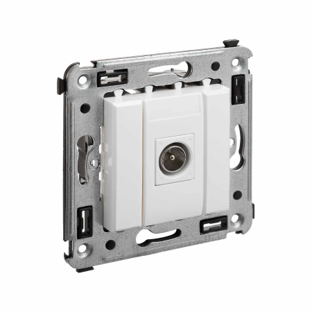 Розетка TV одиночная в стену, "Avanti", "Белое облако" DKC