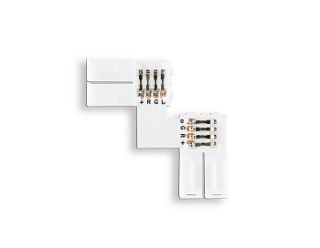 Соединитель угловой L для светодиодной ленты 5050 12/24V (4 конт.) GS6701 (10шт) Ambrella Light