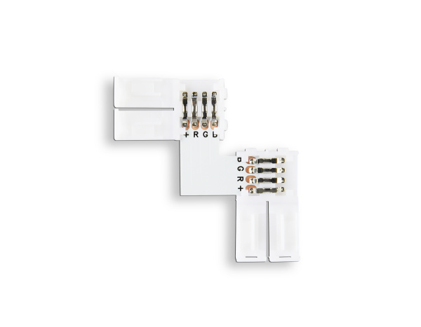 Соединитель угловой L для светодиодной ленты 5050 12/24V (4 конт.) GS6701 (10шт) Ambrella Light