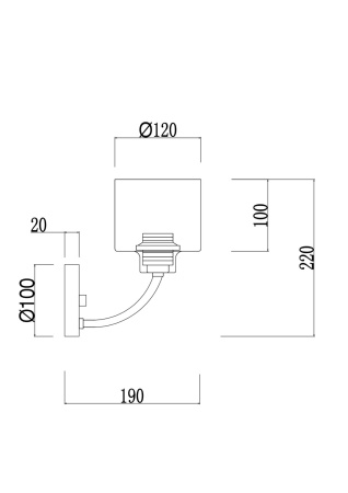 Бра 1*E27 60Вт Черный и Хром IP20 Teodora FR5003WL-01B Freya