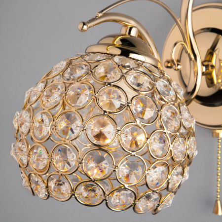 Бра со стеклянным плафоном 1*E27 60Вт золотой IP20 Mirage (7777/1 золото) Eurosvet