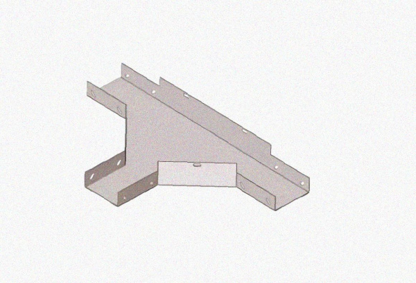 Лоток тройниковый глухой ОТГ 600х200 УТ1,5, оцинкованный лист S1,0
