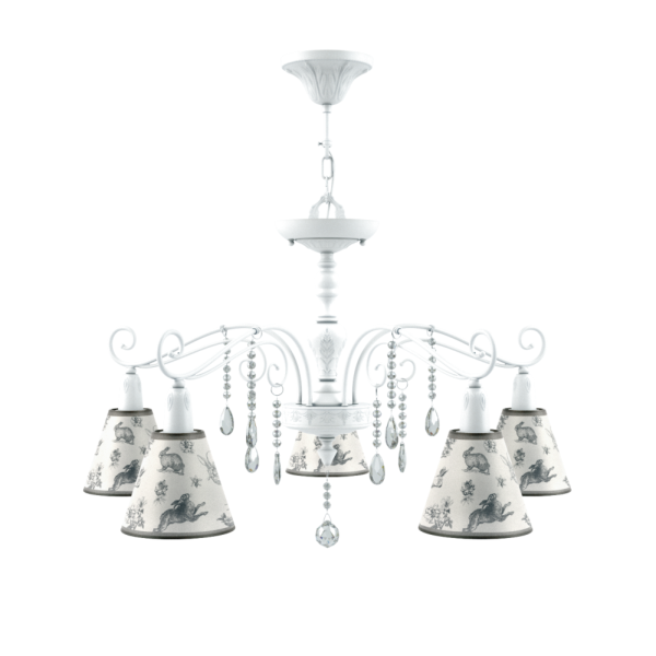 Люстра 5*E14 40Вт Матовый Белый IP20 Provence 23 E4-05-WM-LMP-O-8-CRL-E4-05-TR-DN Maytoni
