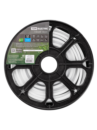 Гибкий неон SMD2835-120 LED/м-220 В-6,5 Вт/м-IP67-синий (25м) TDM