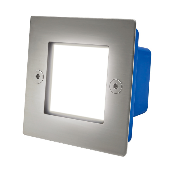 Светильник для ступеней 3Вт 5000К Металл Хром Квадрат GSTL-S1-3BT-5K General