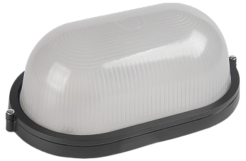 Светильник НПП1201 овал 100Вт IP54 черный IEK