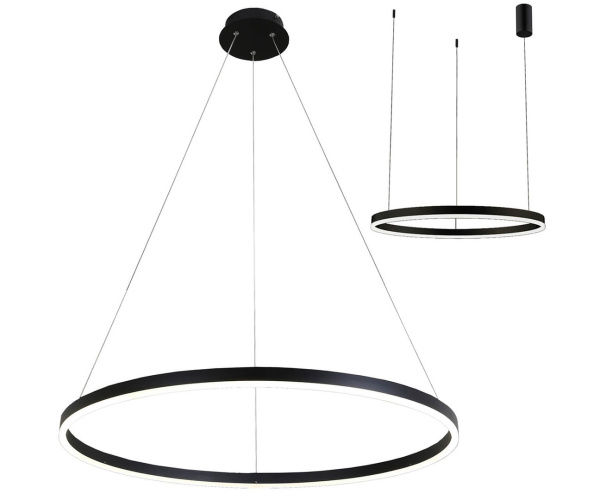 Подвес Тор черный d80 h150 Led 45W (4000K) 2 типа крепления Kink Light