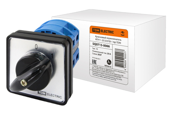 Кулачковый переключатель КПУ11-25/2037 (0-1 4р) TDM Кулачковый переключатель КПУ11-25/2037 (0-1 4р) TDM