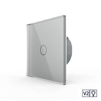 Сенсорный диммер версия 2, 1 клавиша 1 пост Серый Livolo