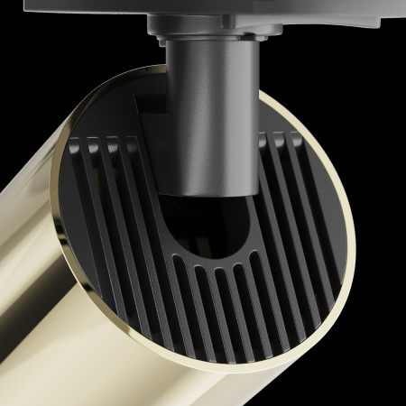 Трековый светильник 1*GU10 10Вт Черный с Золотом IP20 Single phase track system Unity TR020-1-U-GU10-BG Technical Maytoni