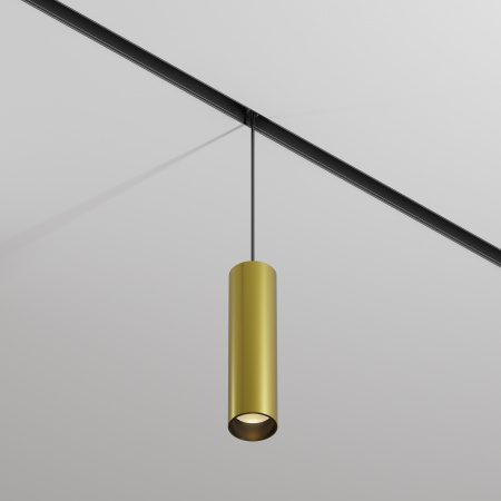 Трековый подвесной светильник LED 12Вт Черный и Латунь IP20 Magnetic track system Exility TR041-4-12W3K-M-DS-BBS Technical Maytoni