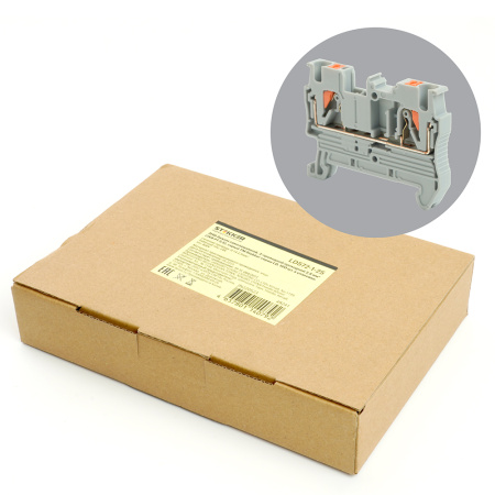 Зажим пружинный, 2-проводной проходной ЗНИ - 2,5, JXB PT 2,5, серый LD572-1-25 STEKKER Зажим пружинный, 2-проводной проходной ЗНИ - 2,5, JXB PT 2,5, серый LD572-1-25 STEKKER