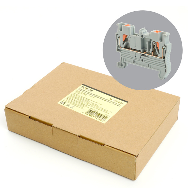 Зажим пружинный, 2-проводной проходной ЗНИ - 2,5, JXB PT 2,5, серый LD572-1-25 STEKKER Зажим пружинный, 2-проводной проходной ЗНИ - 2,5, JXB PT 2,5, серый LD572-1-25 STEKKER