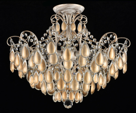 Люстра 6*E14 40Вт Белый с Золотом IP20 Chabrol FR2302-CL-06-WG Freya