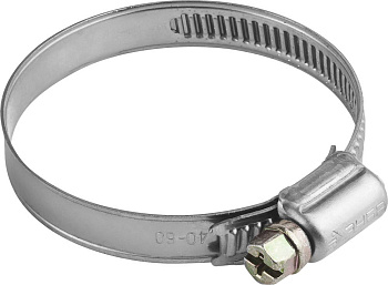 Хомуты НХ-9Н, нерж. сталь, накатная лента 9 мм, 40-60 мм, 5 шт, Профессионал ЗУБР