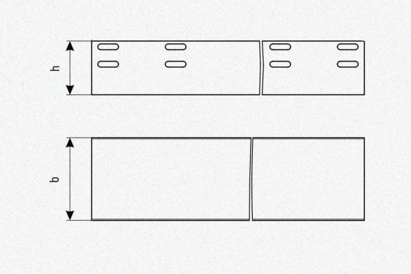 Лоток глухой ЛМГ 50х25х2000 УТ1,5, оцинкованный лист, S0,8