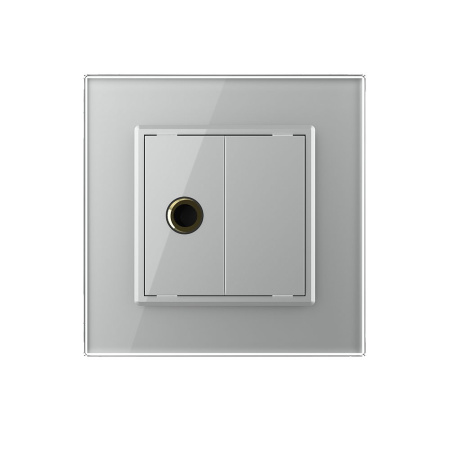 Розетка микрофон TRS 6.3 JACK Серая Livolo