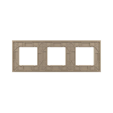 Рамка для розетки тройная Золотая Livolo