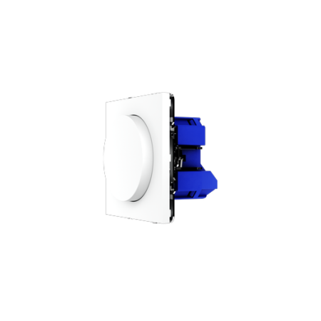 Светорегулятор встраиваемый Voltum S70 поворотно-нажимной 600 Вт, (белый матовый)