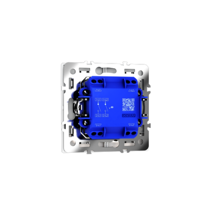 Выключатель встраиваемый Voltum S70 двухклавишный с подсветкой 10А, (белый матовый)