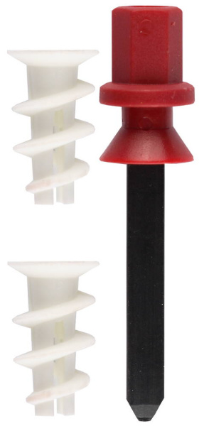 Дюбель нейлоновый, тип "Дрива", для гипсокартона в комплекте с установочной насадкой для дрели, 23 мм, 100шт, ЗУБР