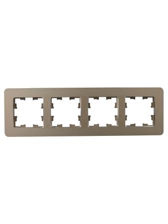 BRITE Рамка 4-мест. РУ-4-1-Бр металл латунь RE IEK
