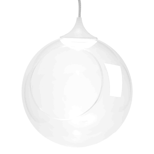 FT-12-01 Фитосветильник подвесной, светодиодный, стеклянный шар Ø120мм, 220В, 1Вт, кабель 1м, белый (без наполнения) APEYRON
