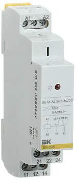 Реле промежуточное модульное OIR 2 контакта 8А 24В AC/DC IEK