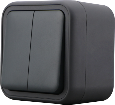 Donel W55 Переключатель 2-кл. накладной, антрацит, IP55, серия (тип) DIP55