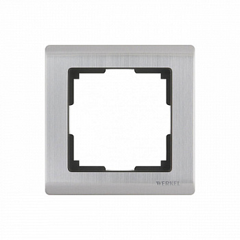 Metallic Рамка горизонт/вертик 1 пост . глянцевый никель IP20 Werkel