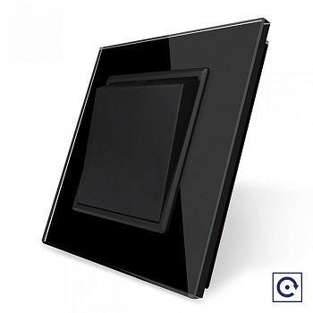 Механический выключатель звонкового типа 1 клавиша Черный Livolo