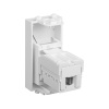 Телефонная розетка RJ-12 модульная, "Avanti", "Белое облако", 1 модуль DKC