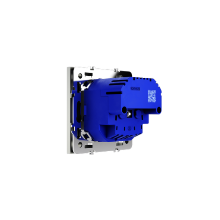 Розетка встраиваемая Voltum S70 с заземлением и защитными шторками, 16А, с USB, A+C, (сталь)