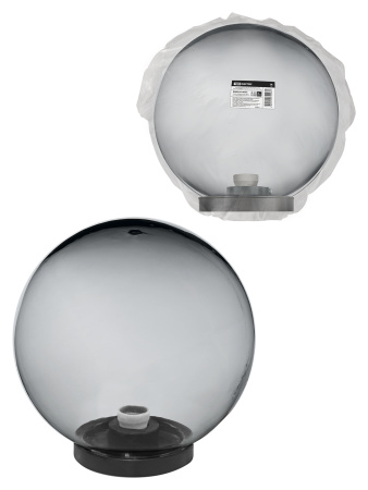 Светильник НТУ 03-100-302 шар d=300 мм IP54 (дымчатый ПММА, основание плоское ПК 145, Е27) TDM