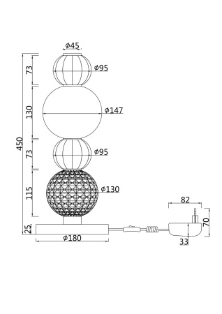 Настольный светильник LED 18Вт Хром IP20 Collar MOD301TL-L18CH3K Maytoni