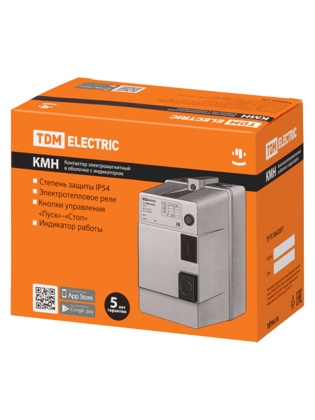 Контактор КМН22560 25А в оболочке с индикатором Ue=220В/АС3 IP54 TDM