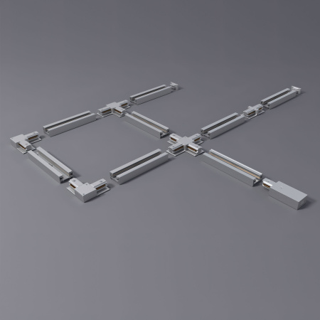 Коннектор угловой для однофазного шинопровода серебряный IP20 (a050071) Elektrostandard