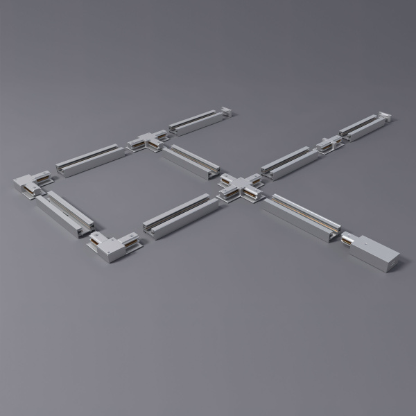 Коннектор прямой для однофазного шинопровода серебряный IP20 (a050063) Elektrostandard