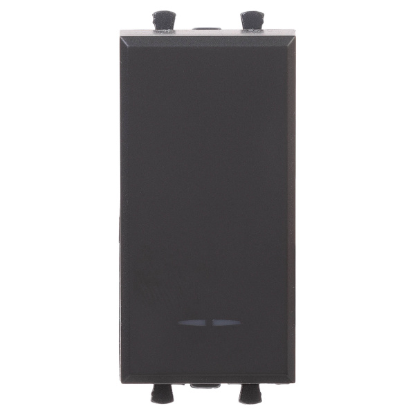 Переключатель модульный, "Avanti", "Черный матовый", 1 модуль DKC