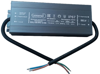 Драйвер светодиодный GDLI-100-IP67-12 SG ультратонкий для лайтбокса General
