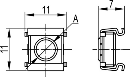 Гайка закладная М8 DKC
