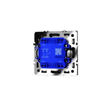 Выключатель встраиваемый Voltum S70 двухклавишный 10А, (титан)