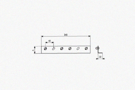 Соединитель лотковый замковый СЛЗх50х1,0 УХЛ1, оцинкованный лист, S1,0